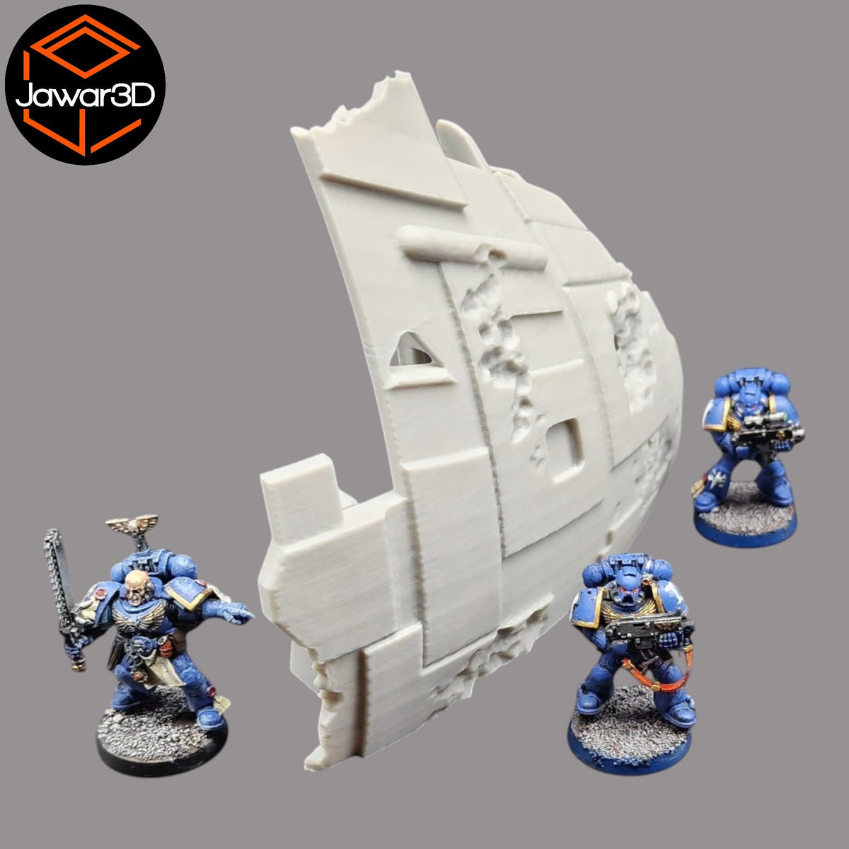 Spaceship Wreckage - 28mm Wargaming Scatter Terrain Scenery Tabletop Miniature Jawar3d
