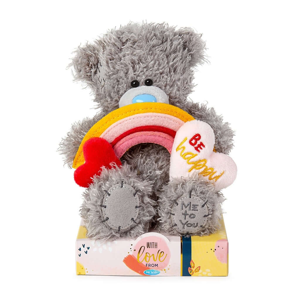 Me To You - Tatty Teddy Holding Be Happy Rainbow Carte Blanche
