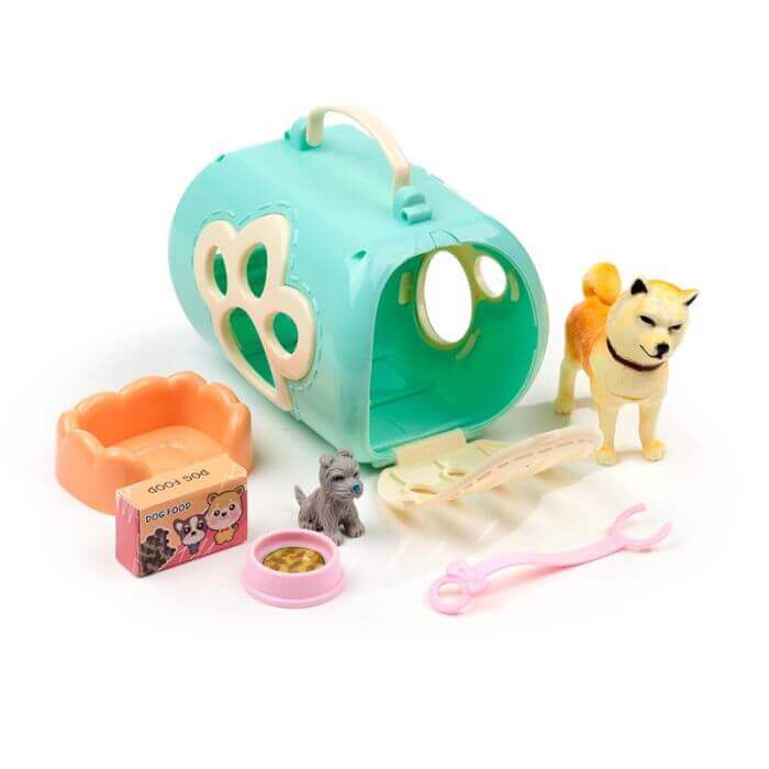 Cute Dog And Carry Case Blue The Imagination Shop
