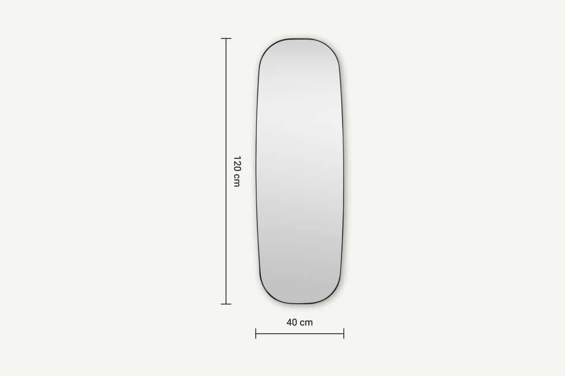 'Emmerson' Wall Mirror by made.com 40 x 120cm, Matt Black (Sealed New Flat packed - Delivery Not Included) Made.com