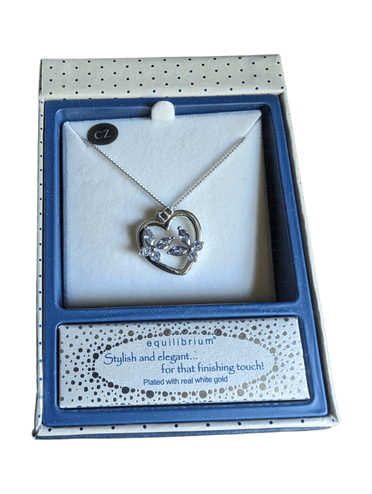 Equilibrium Jewellery Crystal Butterflies Heart Necklace The Imagination Shop