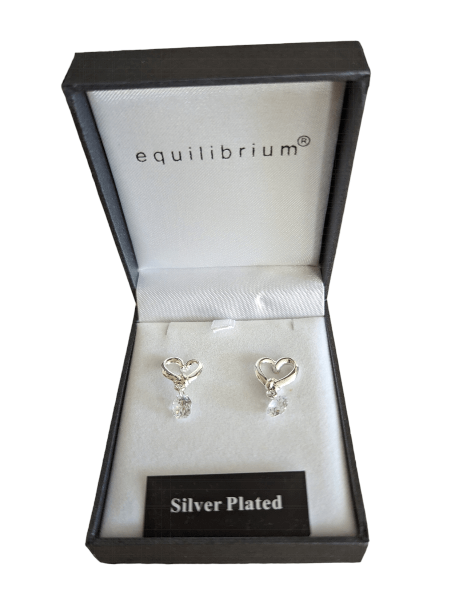 Equilibrium Jewellery Heart Crystal drop earrings The Imagination Shop