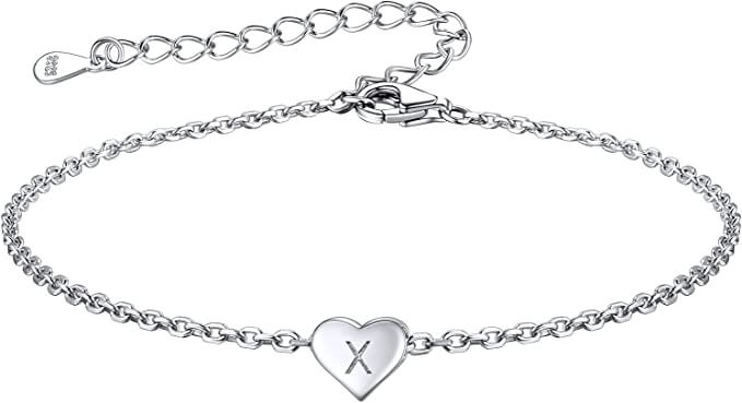 Focalook Jewellery Letter X heart bracelet The Imagination Shop