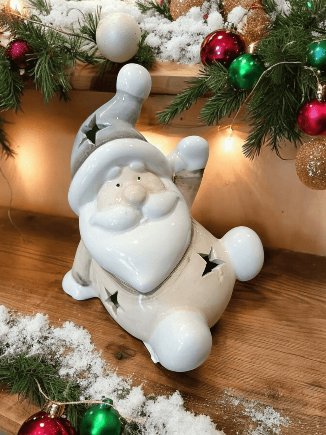 A photo of a santa Christmas decoration