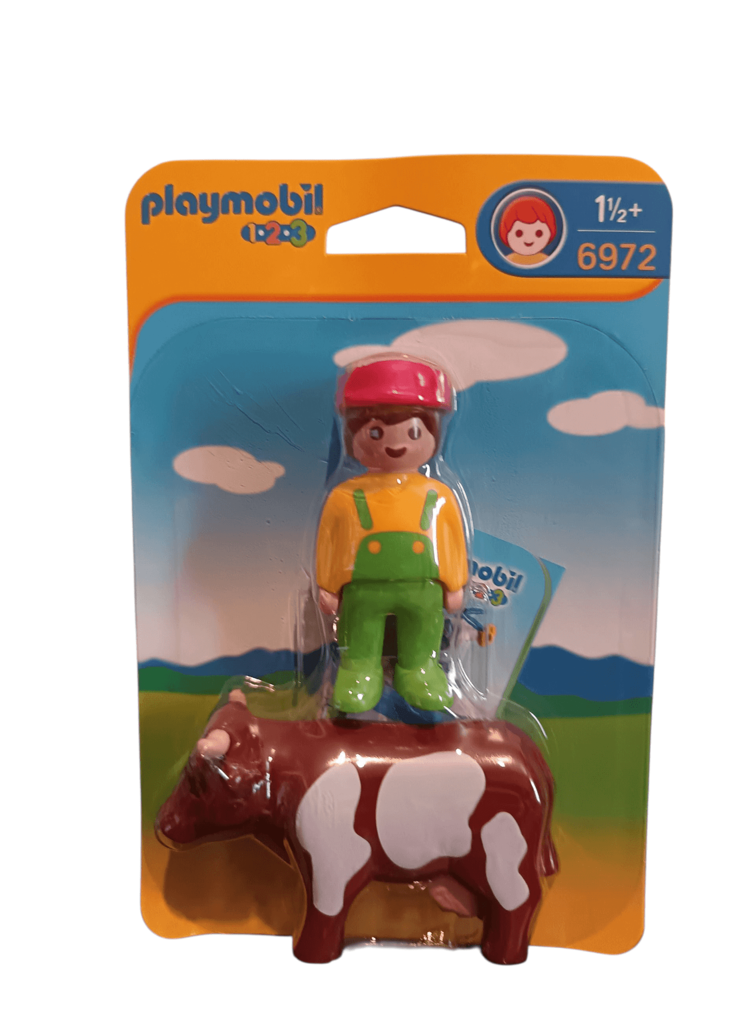 Best First Playmobil Sets for Toddlers Aged 2-4 featuring a farmer and a cow toy