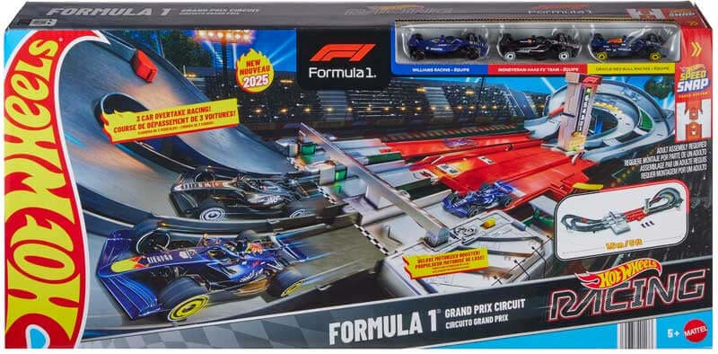 🏎️ Hot Wheels Formula 1 Grand Prix Circuit: Race Like the Pros with 3 F1 Cars!
