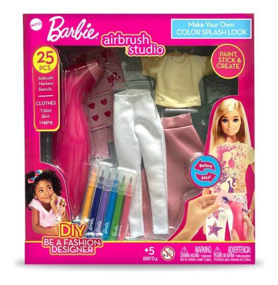 🎨 Barbie DIY Airbrush Studio: Create Custom Outfits with 25 Pieces!