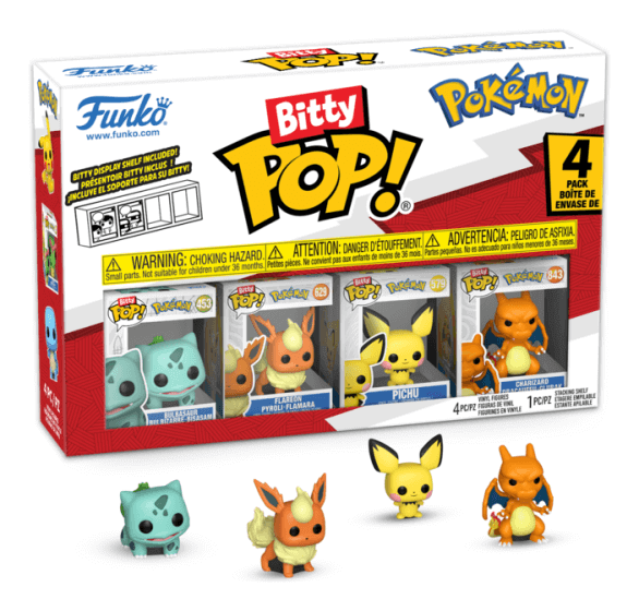 🌱 Funko Bitty Pop Pokémon Bulbasaur 4 Pack: Tiny Collectibles in Display Cases!