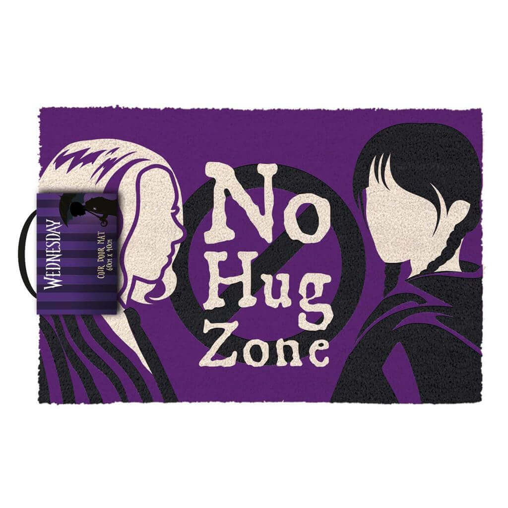 🖤 Wednesday No Hug Zone Door Mat: Keep Hugs at a Safe Distance!