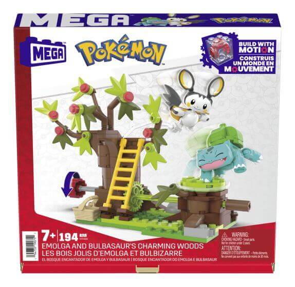🌿 Mega Bloks Pokémon Emolga & Bulbasaur: Build a World with Motion!