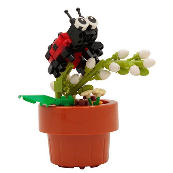 MiniBricks Flowers and Ladybird Building Brick Set 193 pieces