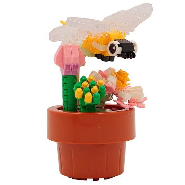 MiniBricks Flowers and Dragonfly Building Brick Set 250 pieces