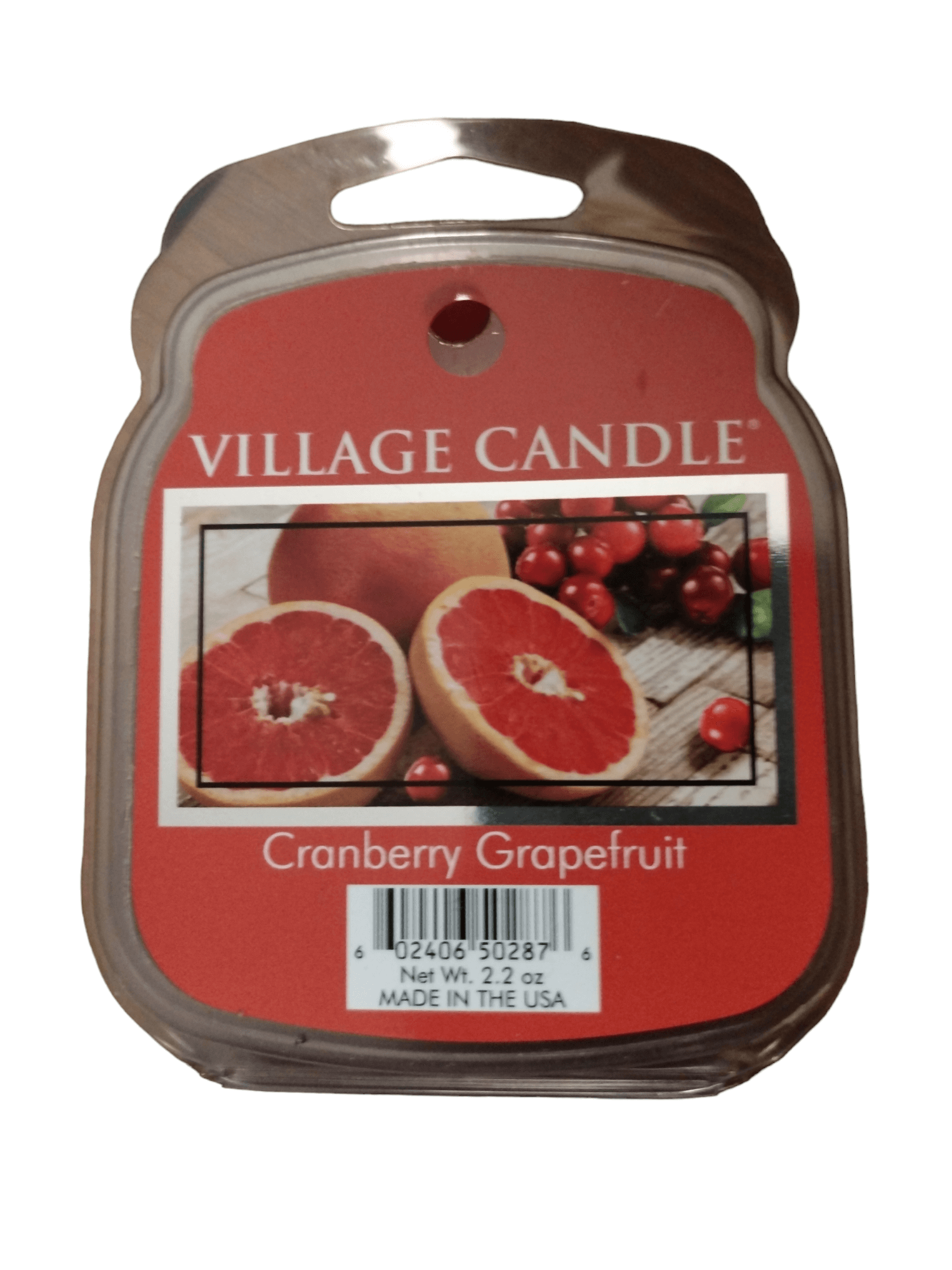 A photo of a pack of grapefruit village candle wax melts