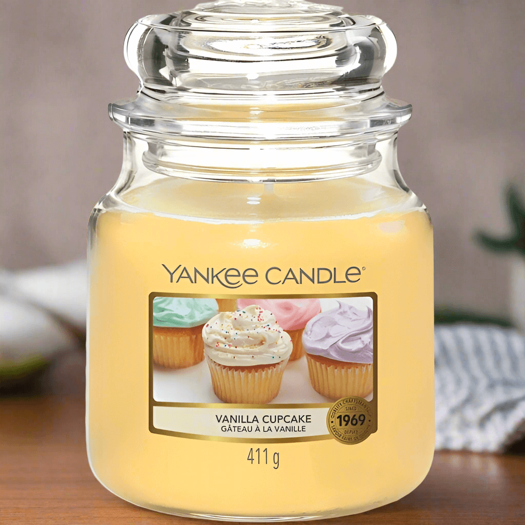 A Deliciously Sweet Gift: Yankee Candle Vanilla Cupcake Medium Jar - The Imagination Shop