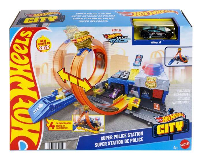 🚓 Hot Wheels City Super Police Station: 4 Different Stunt Paths!