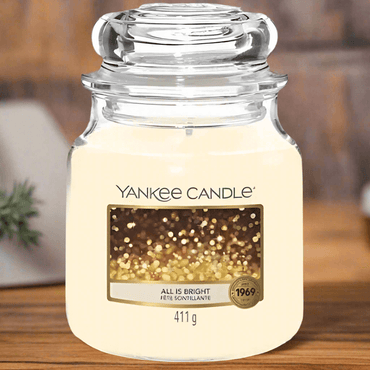 Festive Magic: The Yankee Candle All Is Bright Medium Jar Gift - The Imagination Shop