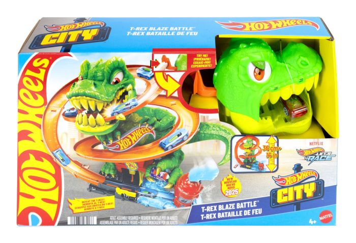 New Arrival: Hot Wheels City T-Rex Fire Station Playset - The Imagination Shop