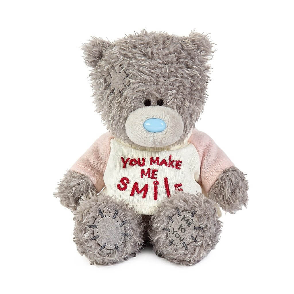 Me To You Tatty Teddy You Make Me Smile plush bear with embroidered t-shirt