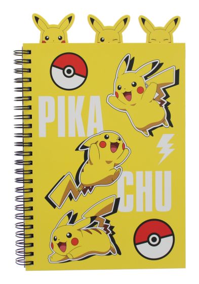 Pokemon Project Lined Notebook A5 with Pikachu shaped dividers