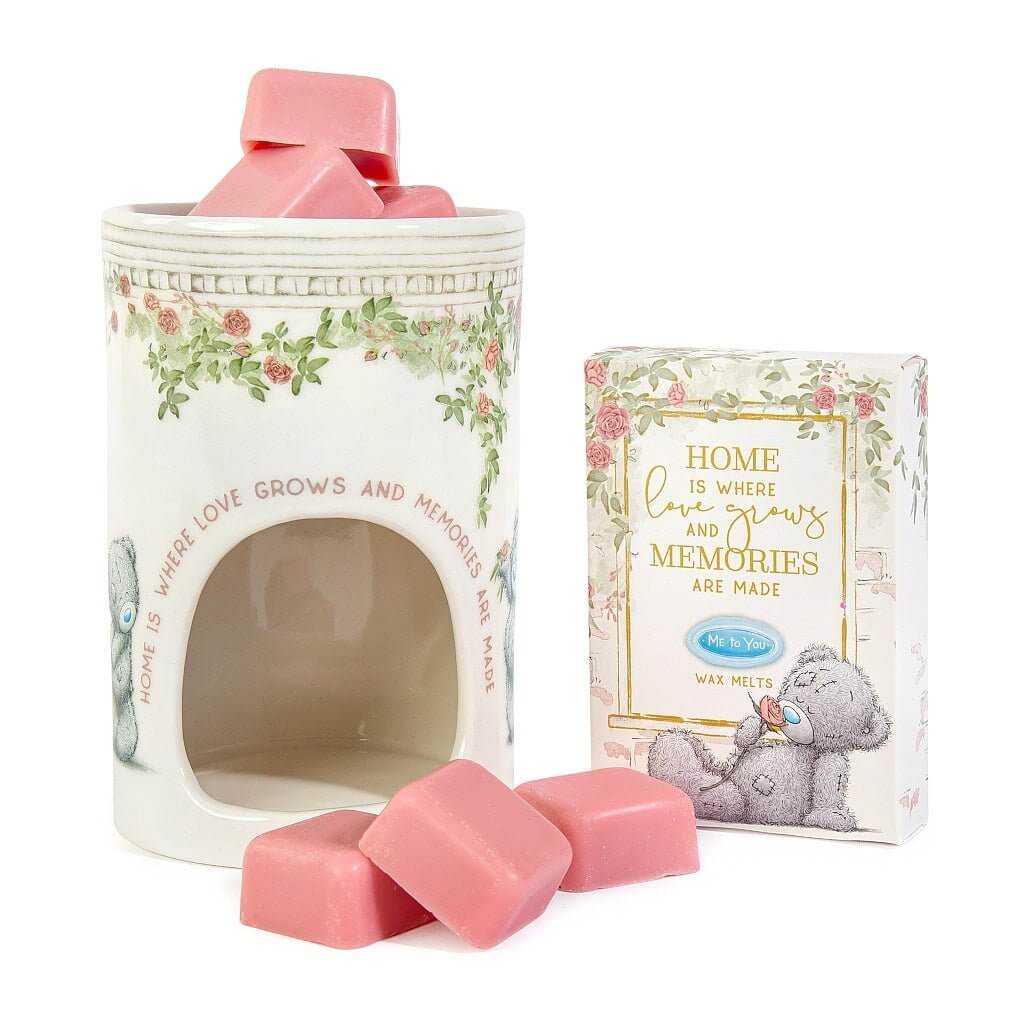 Me To You Tatty Teddy Wax Burner and Wax Melts Gift Set with peony freesia fragrance
