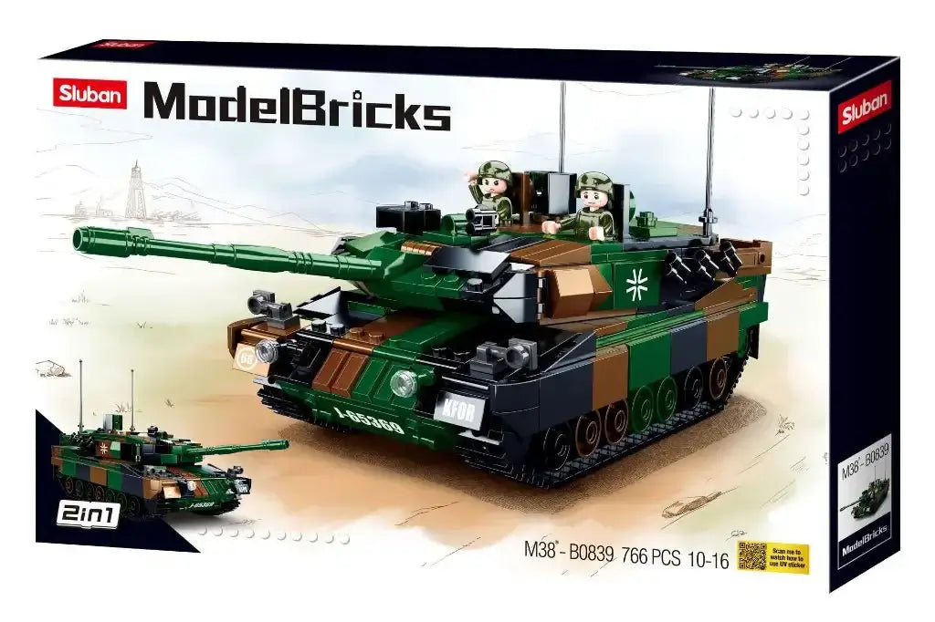 Sluban Leopard 2A5 tank building brick set – a great LEGO alternative available in the UK