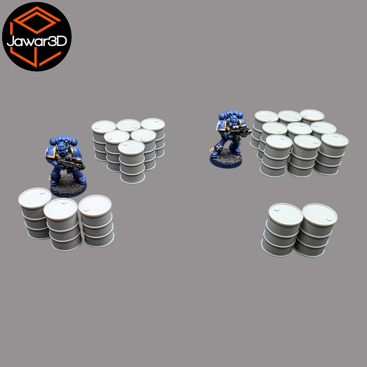 Oil Barrels x20 - 28mm Wargaming Scatter Terrain Scenery Tabletop Miniature Jawar3d
