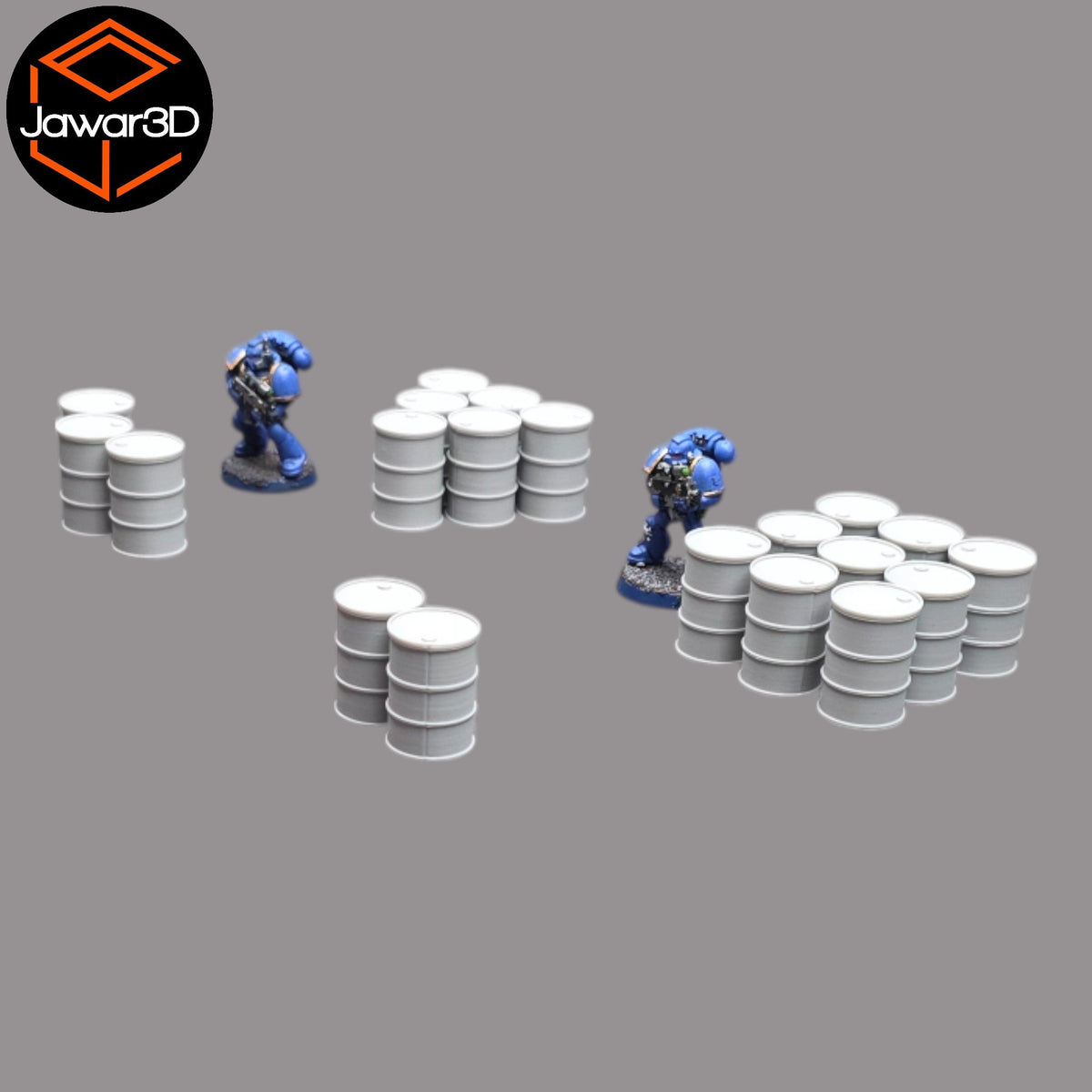 Oil Barrels x20 - 28mm Wargaming Scatter Terrain Scenery Tabletop Miniature Jawar3d