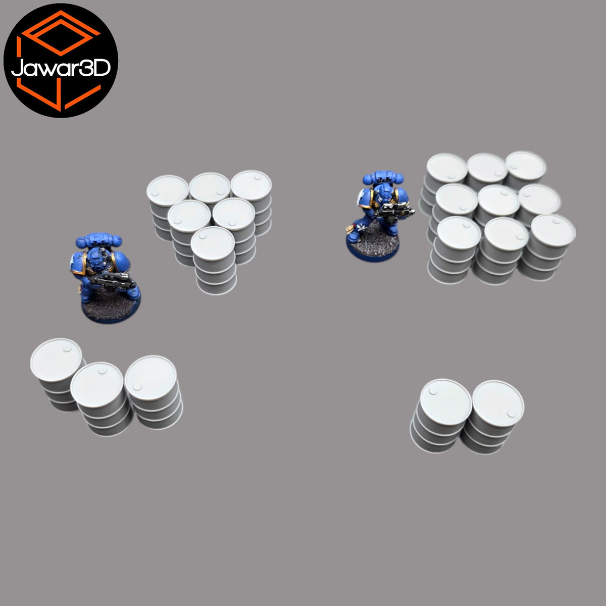 Oil Barrels x20 - 28mm Wargaming Scatter Terrain Scenery Tabletop Miniature Jawar3d