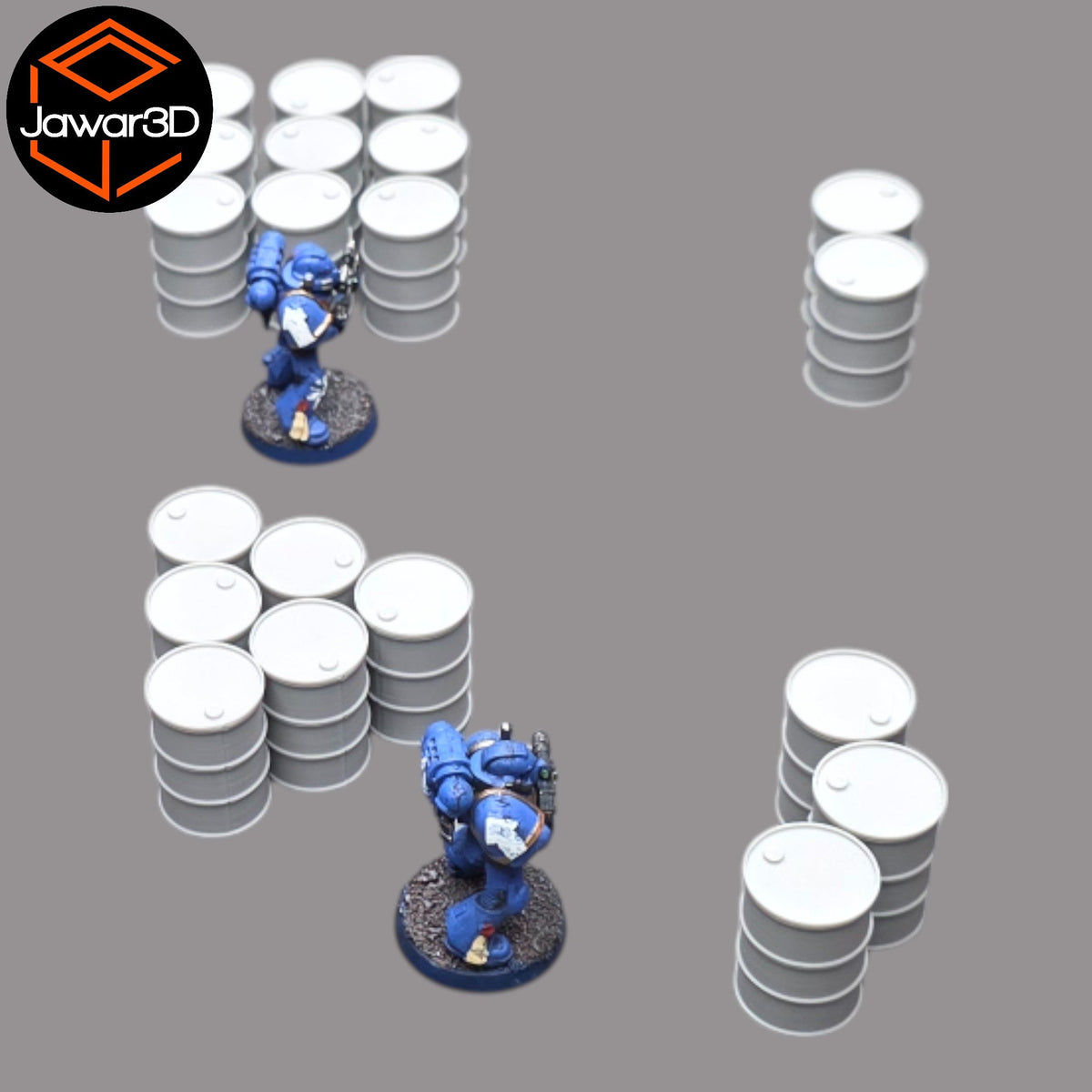 Oil Barrels x20 - 28mm Wargaming Scatter Terrain Scenery Tabletop Miniature Jawar3d