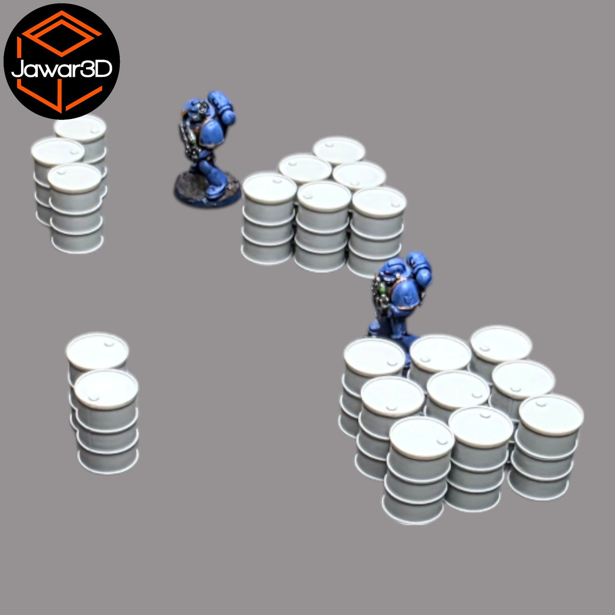 Oil Barrels x20 - 28mm Wargaming Scatter Terrain Scenery Tabletop Miniature Jawar3d