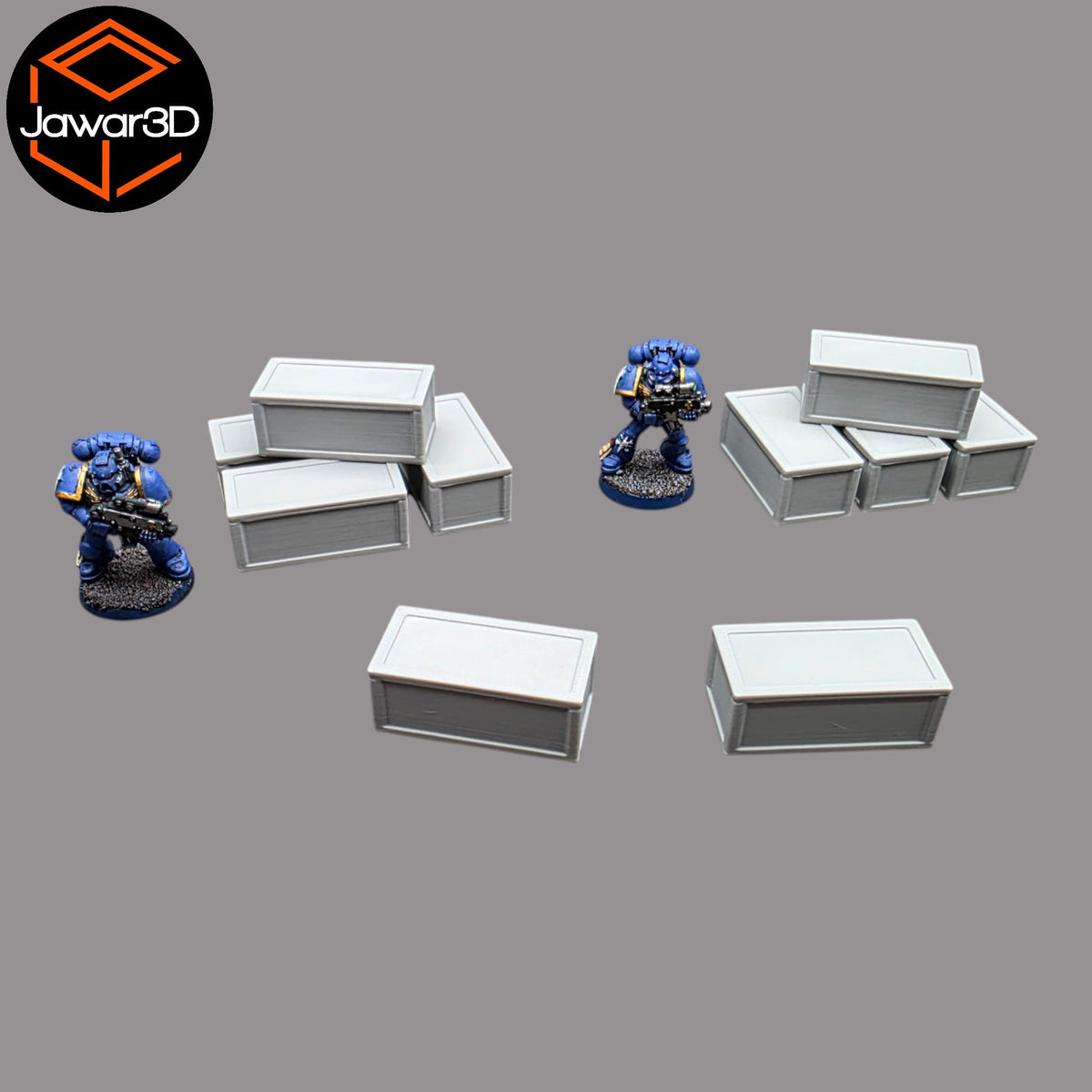 Crates x10 - 28mm Wargaming Scatter Terrain Scenery Tabletop Miniature Jawar3d