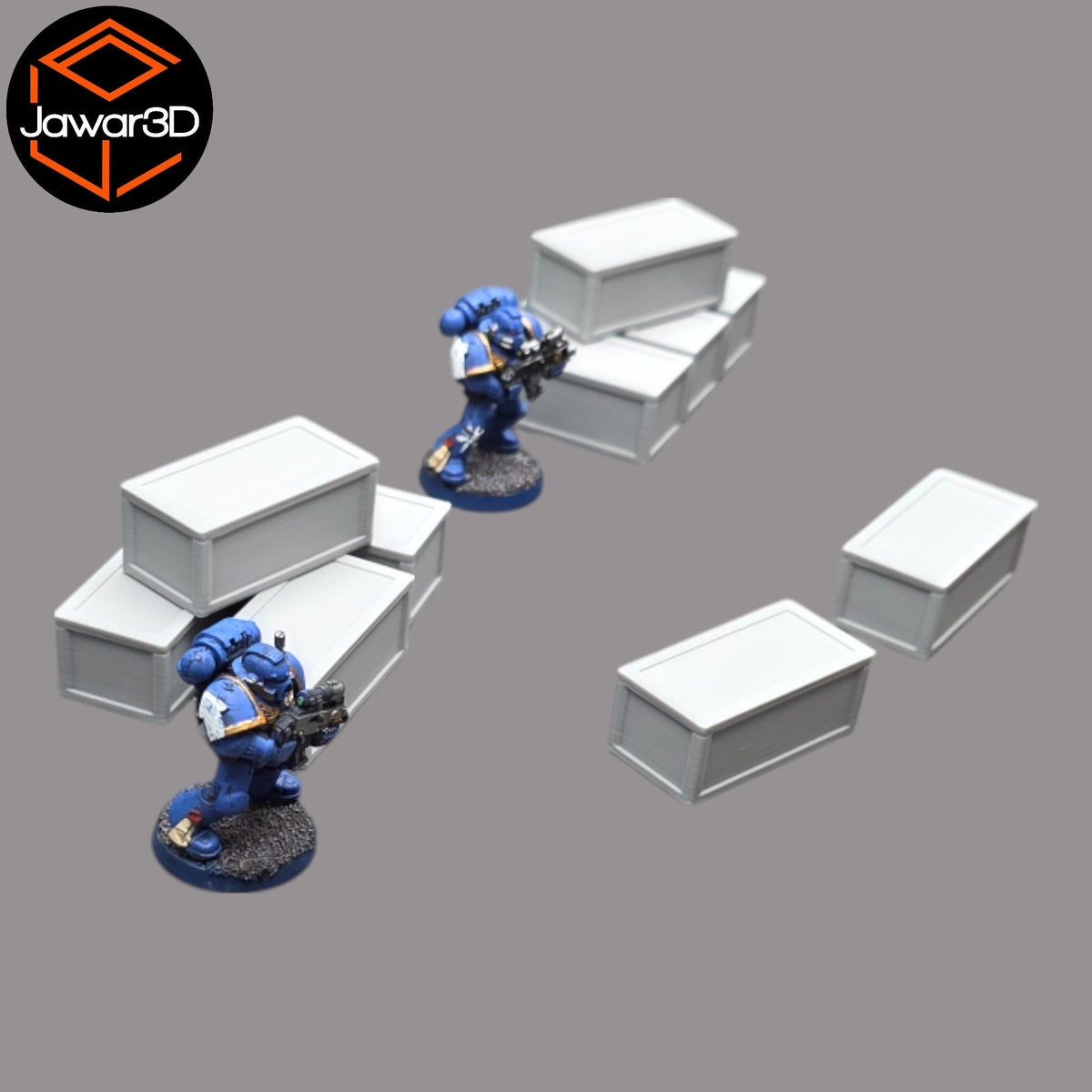 Crates x10 - 28mm Wargaming Scatter Terrain Scenery Tabletop Miniature Jawar3d