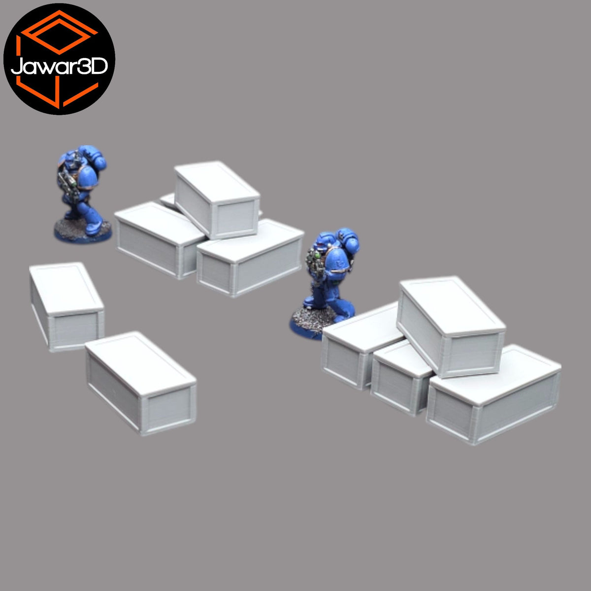 Crates x10 - 28mm Wargaming Scatter Terrain Scenery Tabletop Miniature Jawar3d