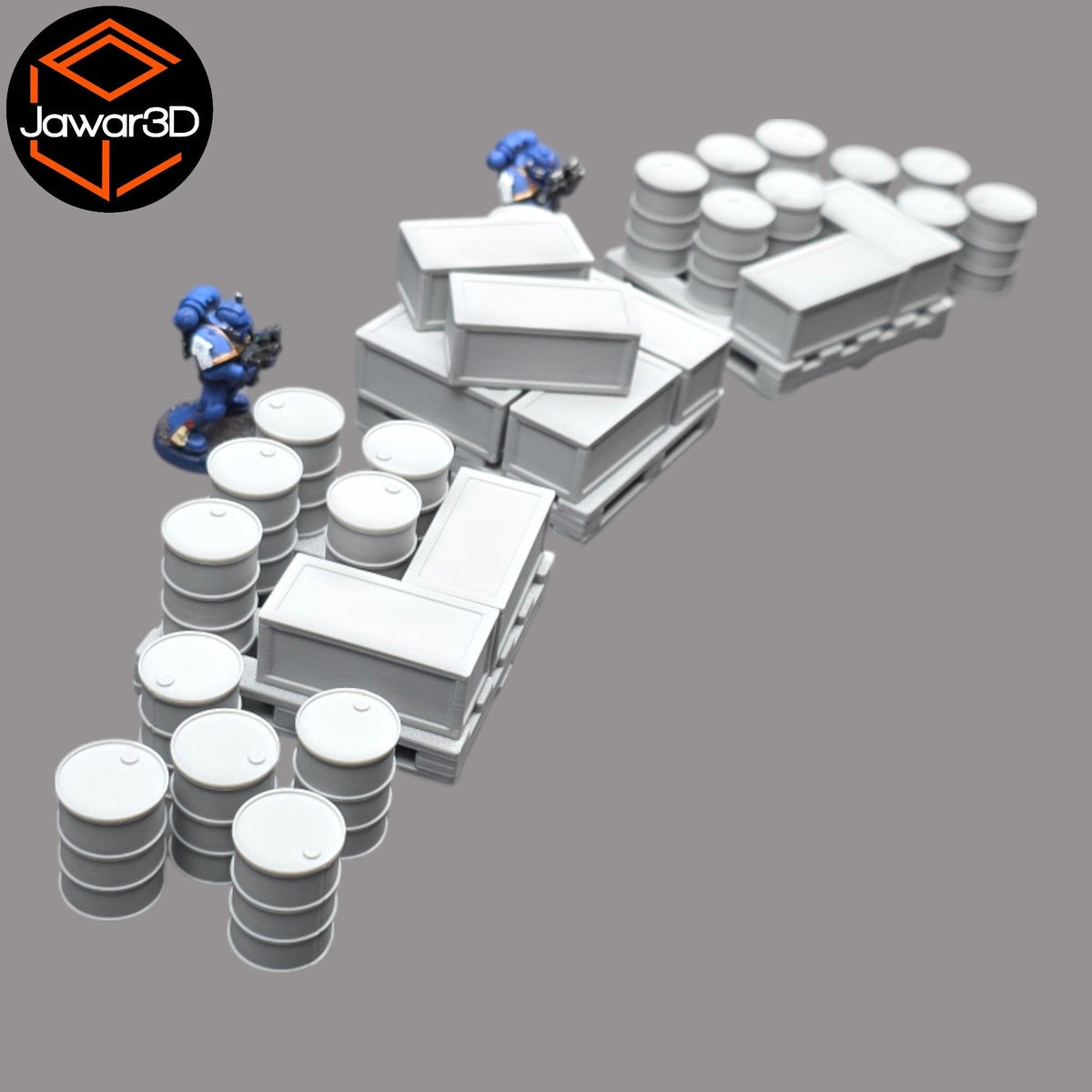 Pallet, Crates and Barrels - 28mm Wargaming Scatter Terrain Scenery Tabletop Jawar3d