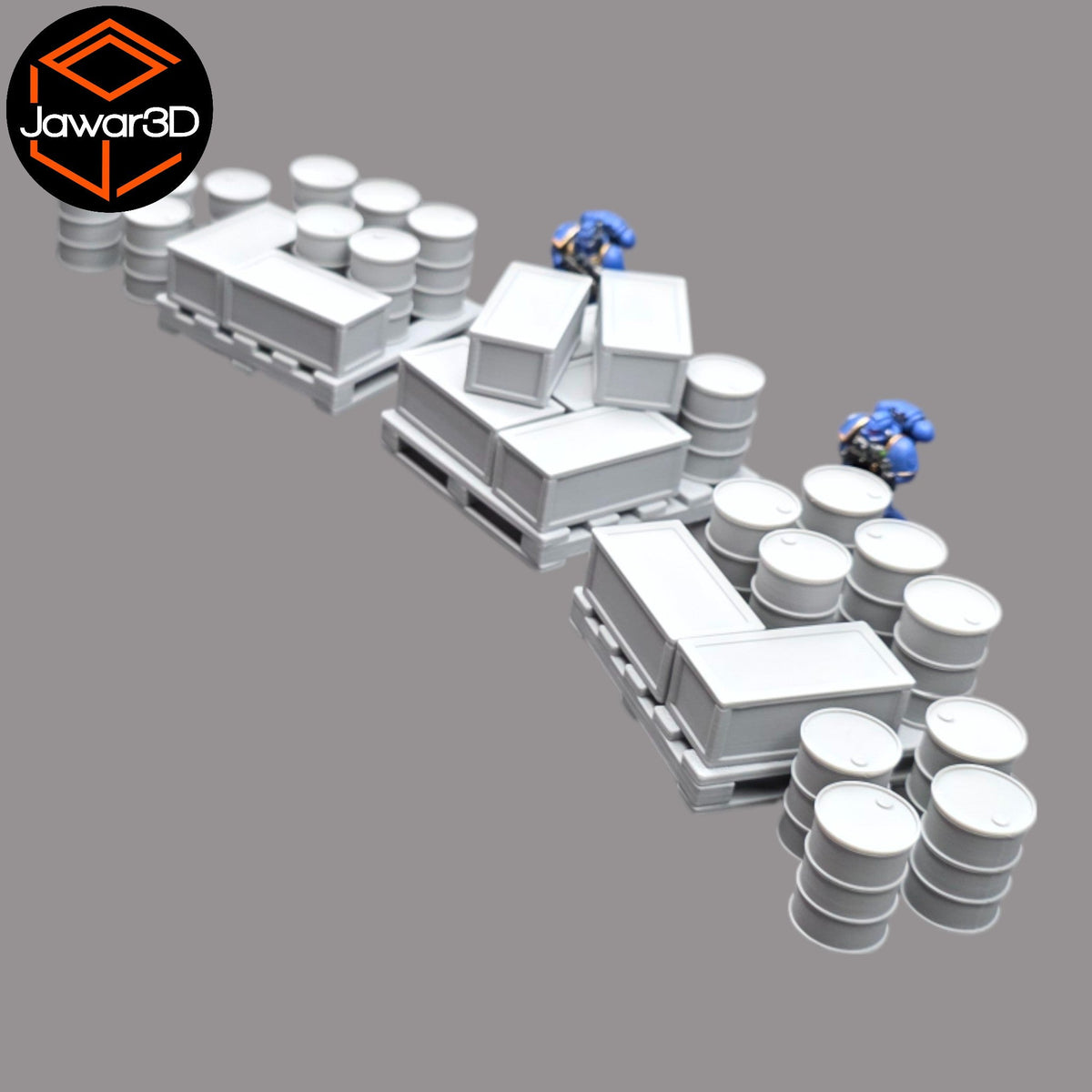 Pallet, Crates and Barrels - 28mm Wargaming Scatter Terrain Scenery Tabletop Jawar3d