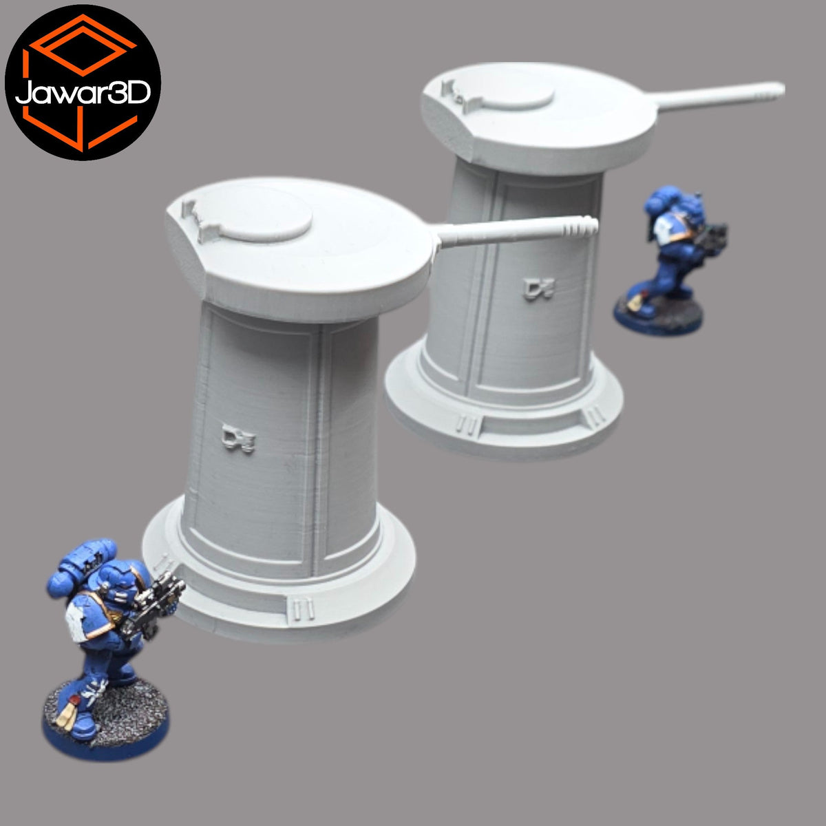 Turret x2- 28mm Wargaming Scatter Terrain Scenery Tabletop Miniature Jawar3d