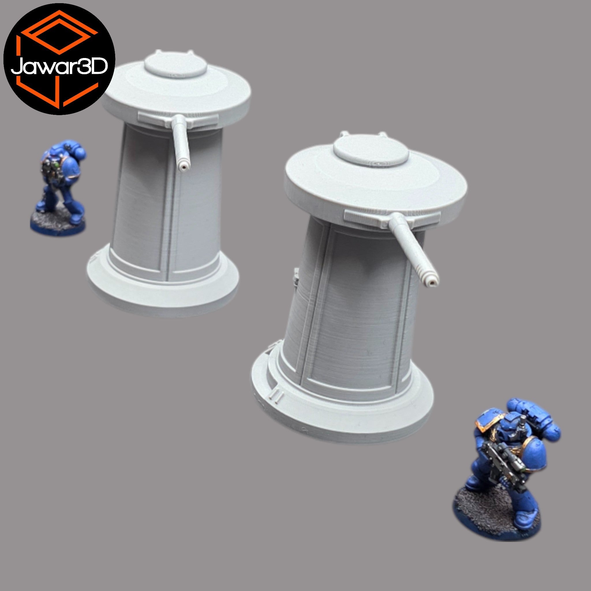 Turret x2- 28mm Wargaming Scatter Terrain Scenery Tabletop Miniature Jawar3d