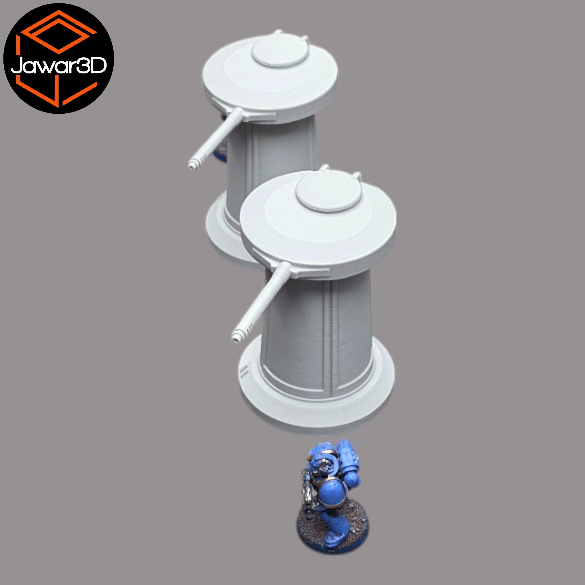 Turret x2- 28mm Wargaming Scatter Terrain Scenery Tabletop Miniature Jawar3d