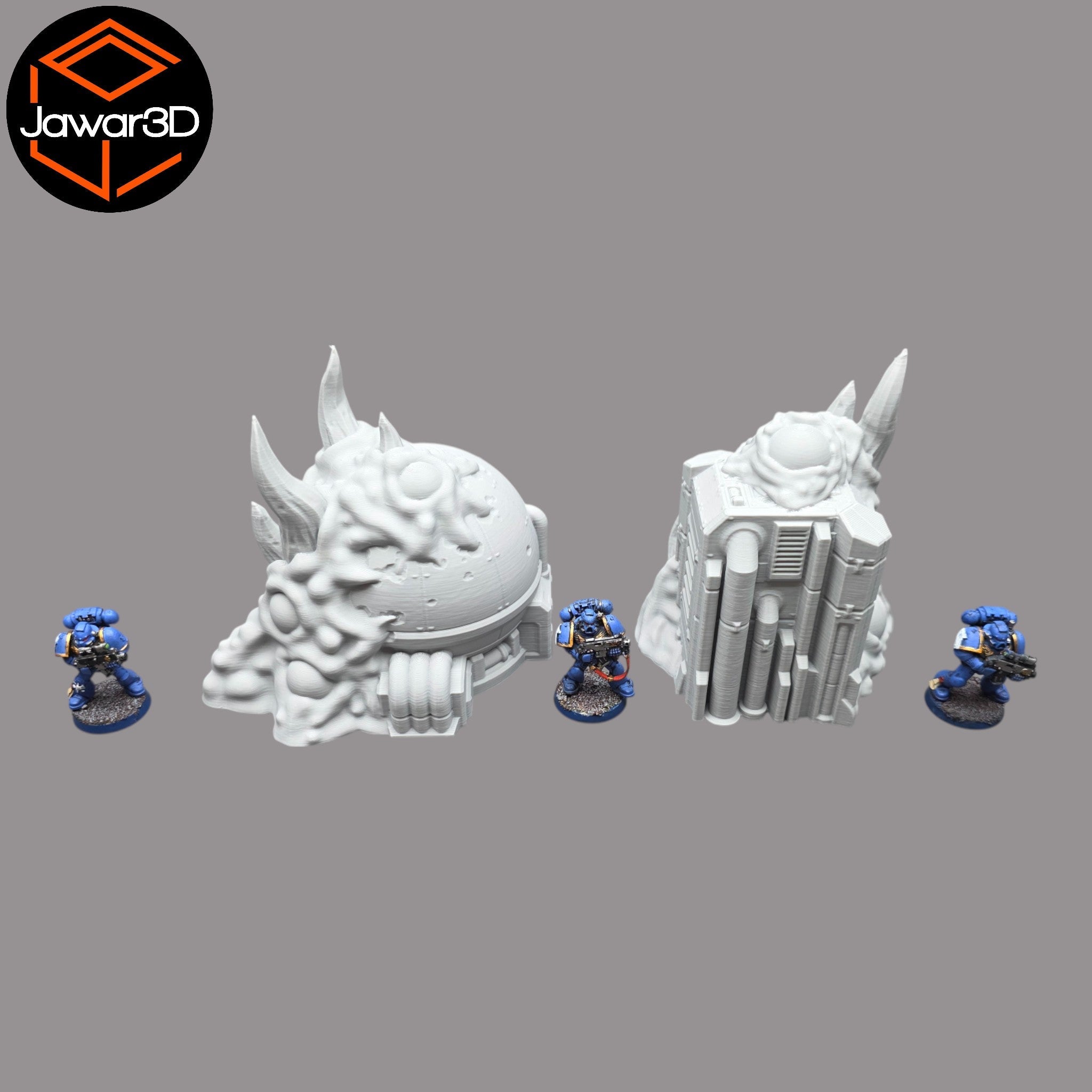 Hive Infected Buildings #1 - 28mm Wargaming Scatter Terrain Scenery Tabletop Jawar3d