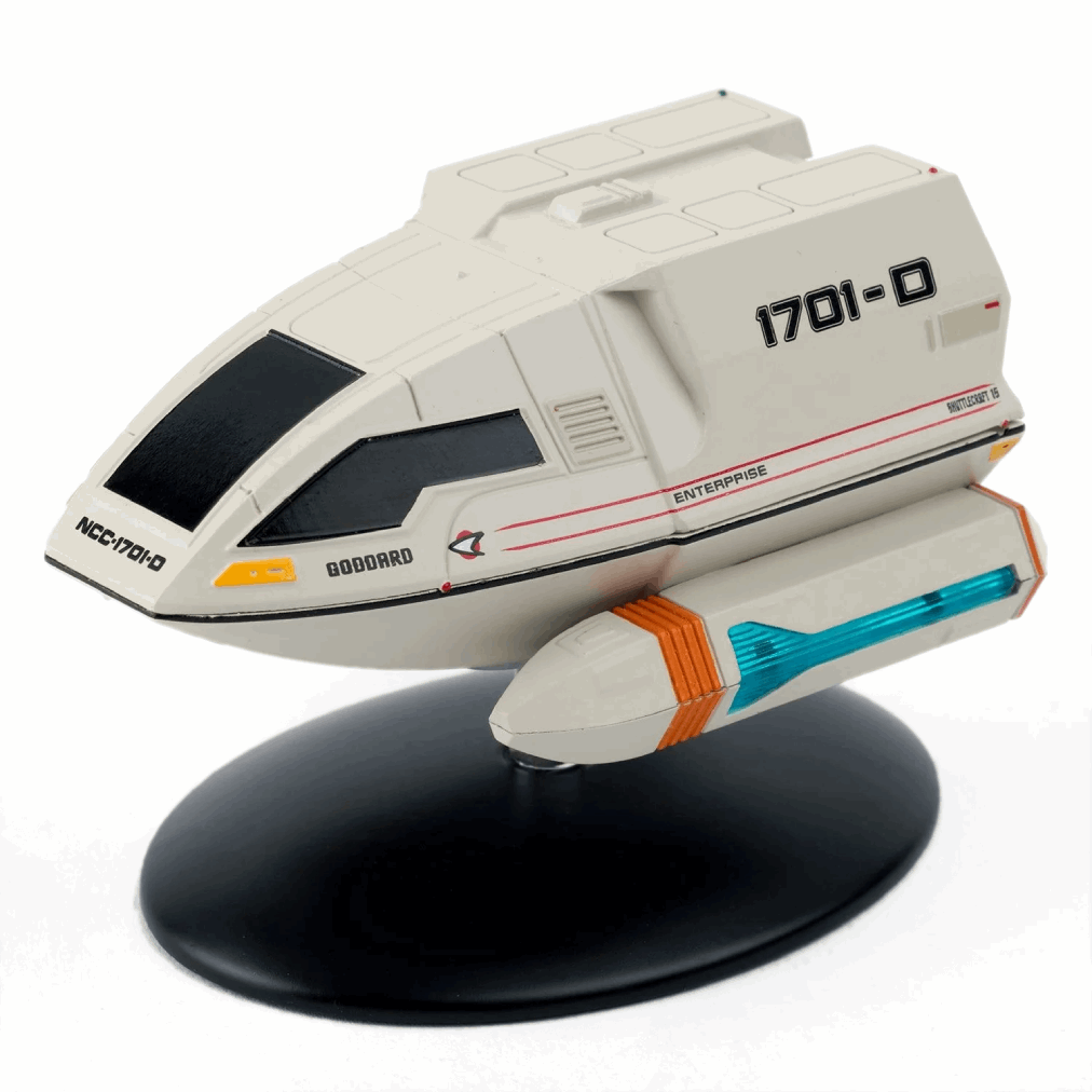 #02 Type-6 NCC-1701-D Shuttlecraft 15 "Goddard" Model Die Cast Ship (Eaglemoss / Star Trek) Real Merch