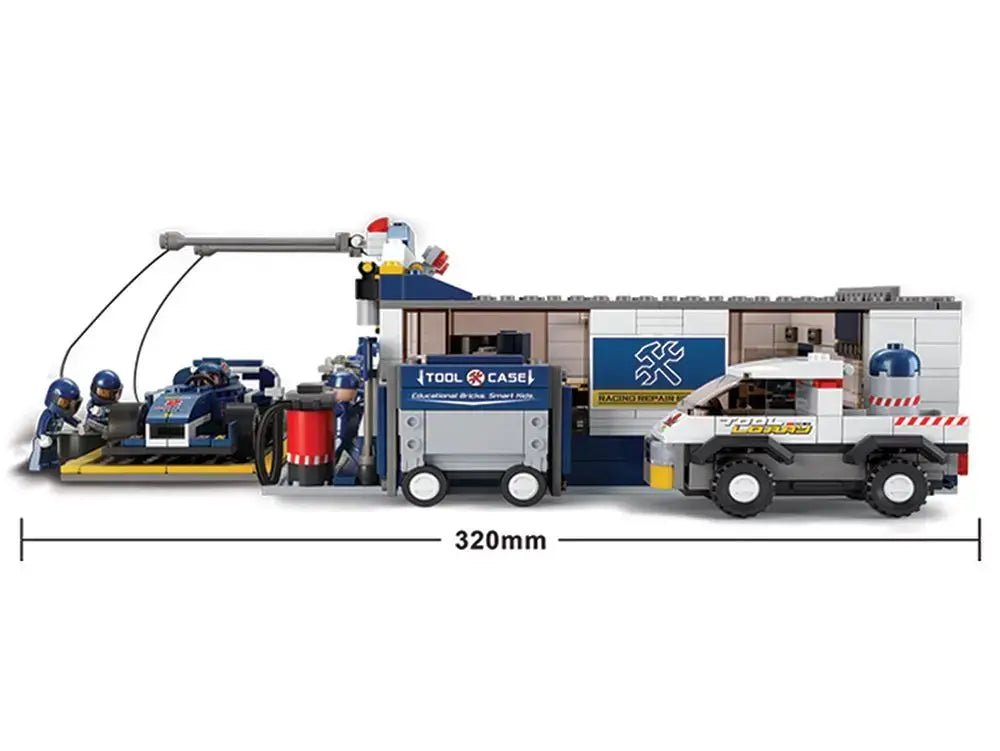 Sluban - Racing Team Pit Stop Garage Building Brick Set Sluban
