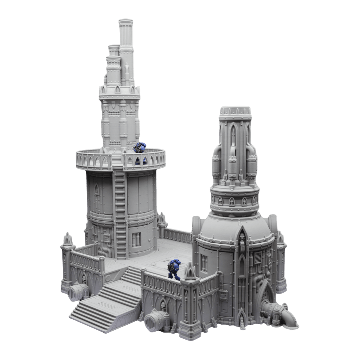 Steel Refinery Assembly #4 - 28mm Wargaming Scatter Terrain Scenery Tabletop Jawar3d