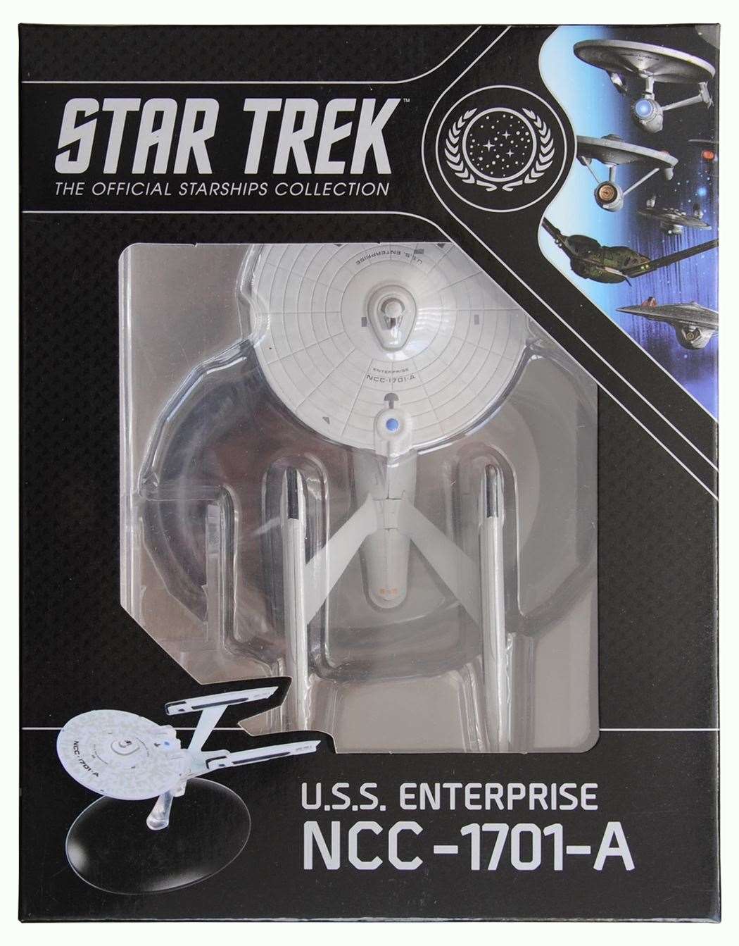 #12 U.S.S. Enterprise NCC-1701-A (Constitution-class refit) Diecast Model Ship Window Boxed (Eaglemoss / Star Trek) Real Merch