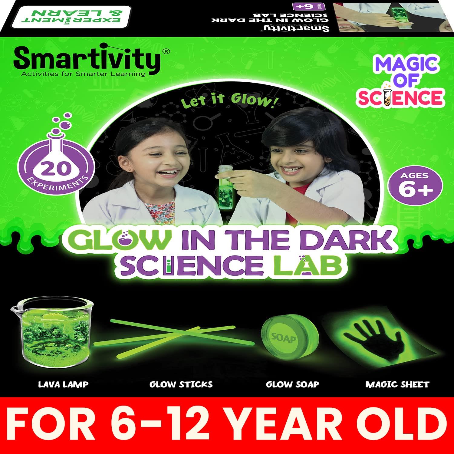 Smartivity Glow In The Dark DIY STEM Kit | 20 Glowsome Experiments Curious Minds