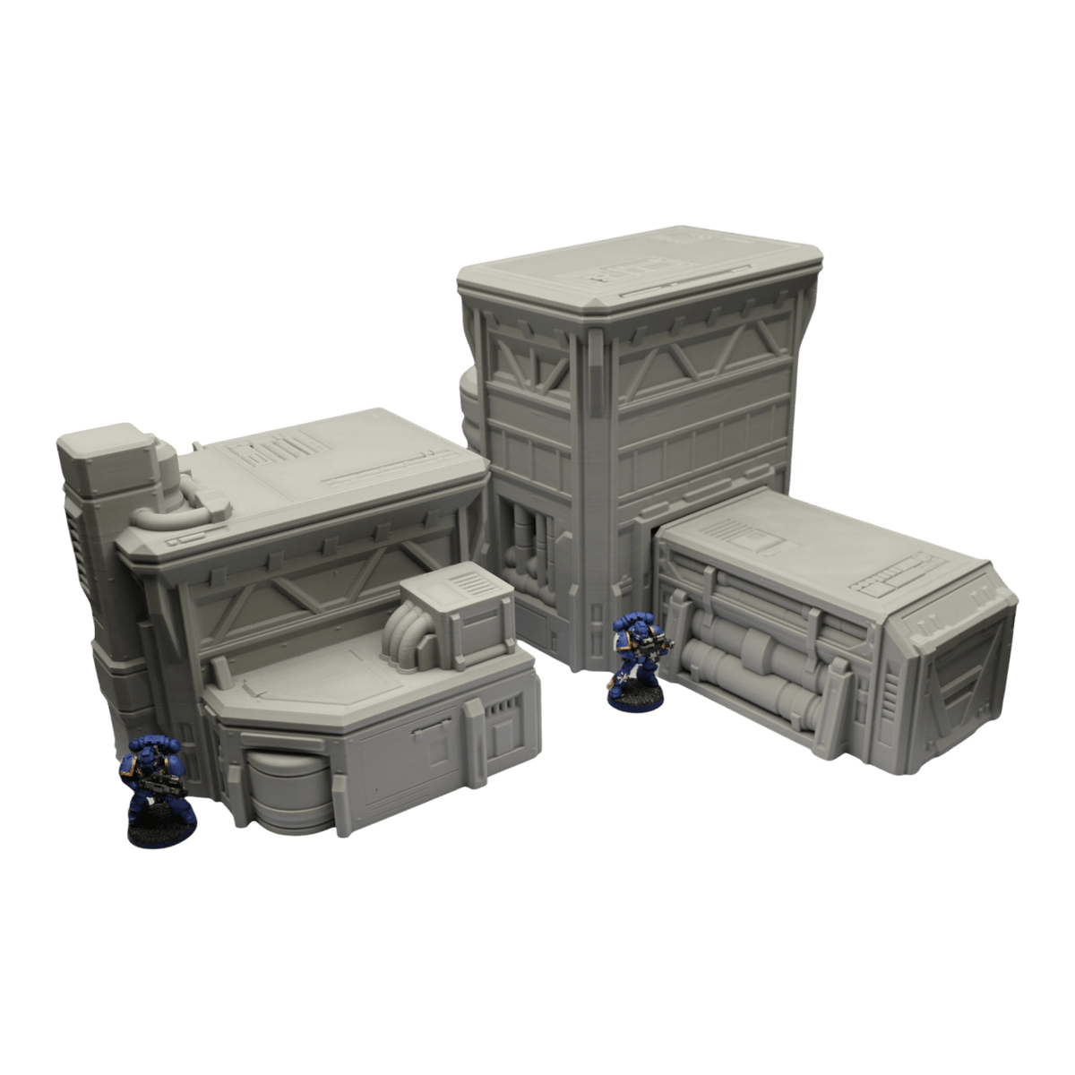 Fuel Station Set - 28mm Wargaming Scatter Terrain Scenery Tabletop Grimdark Jawar3d