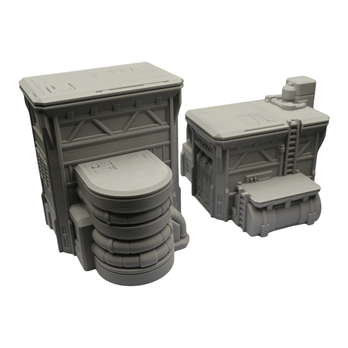 Fuel Station Set - 28mm Wargaming Scatter Terrain Scenery Tabletop Grimdark Jawar3d