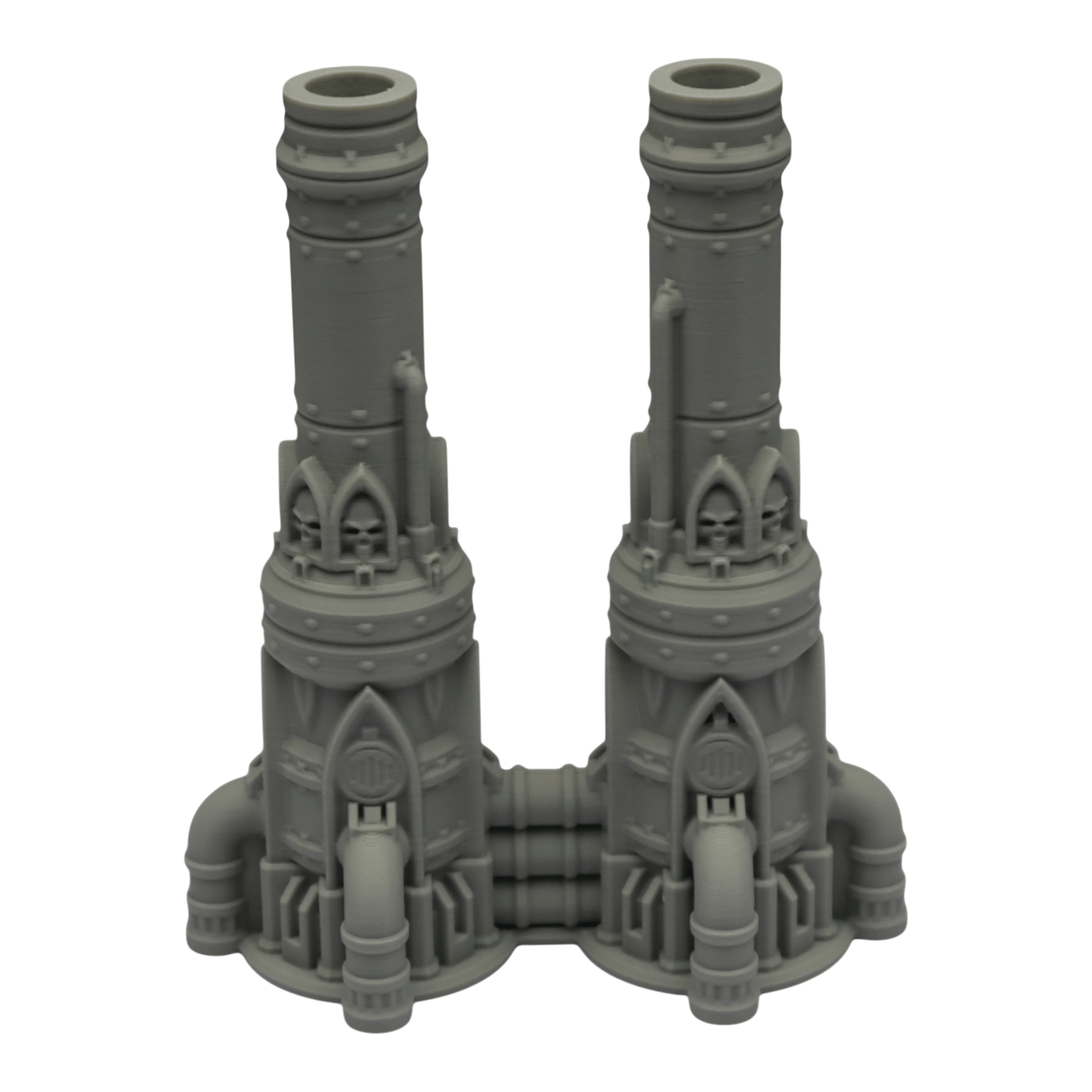 Dual Smokestack - 28mm Wargaming Scatter Terrain Scenery Tabletop Grimdark Jawar3d