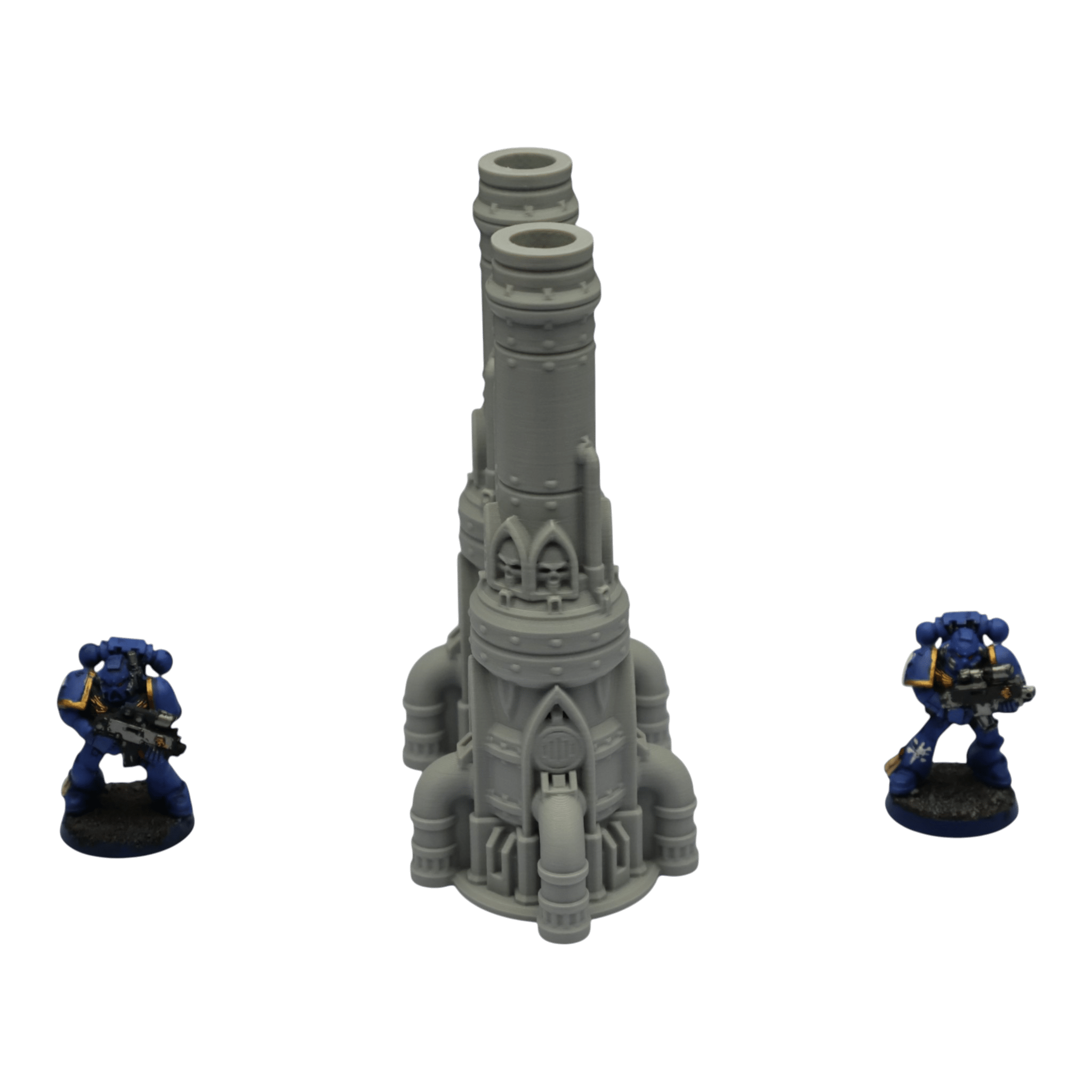 Dual Smokestack - 28mm Wargaming Scatter Terrain Scenery Tabletop Grimdark Jawar3d