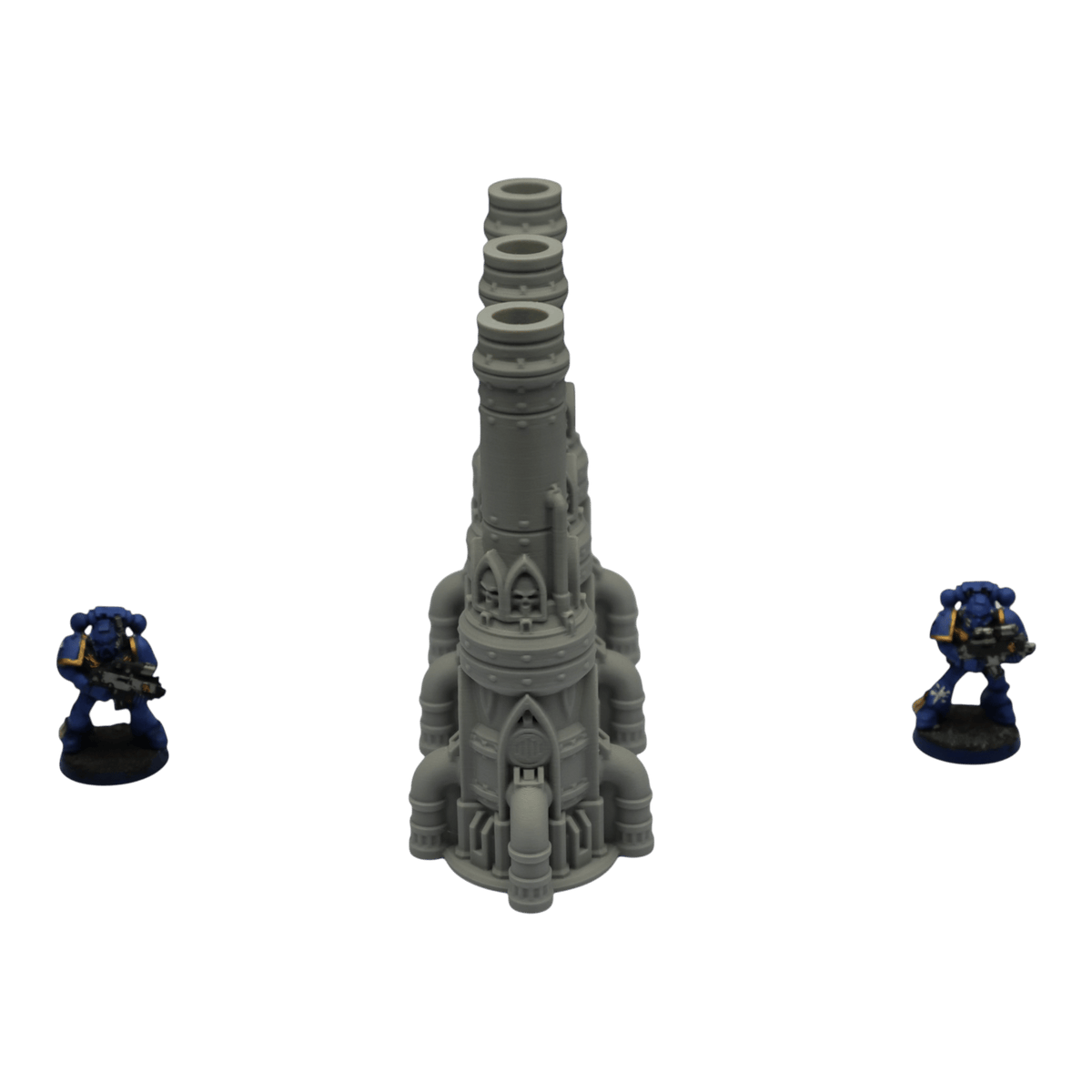 Triple Smokestack - 28mm Wargaming Scatter Terrain Scenery Tabletop Grimdark Jawar3d