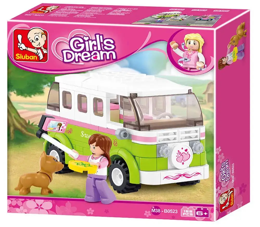 Sluban Girls Dream Touring Wagon Brick Building Set Sluban